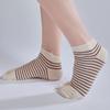 3Pairs Stripe Two Toe Tube Socks Sweat Absorption Toe Separator Socks Toe Short Calf Socks  Slippers