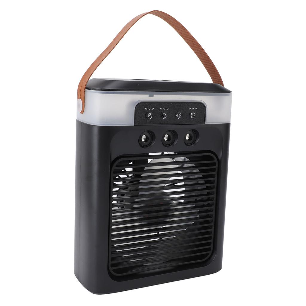 Portable Misting Fan 400ml Water Tank USB Desktop Essential Oil Aromatherapy Air Cooling Fan for Office Bedroom Black