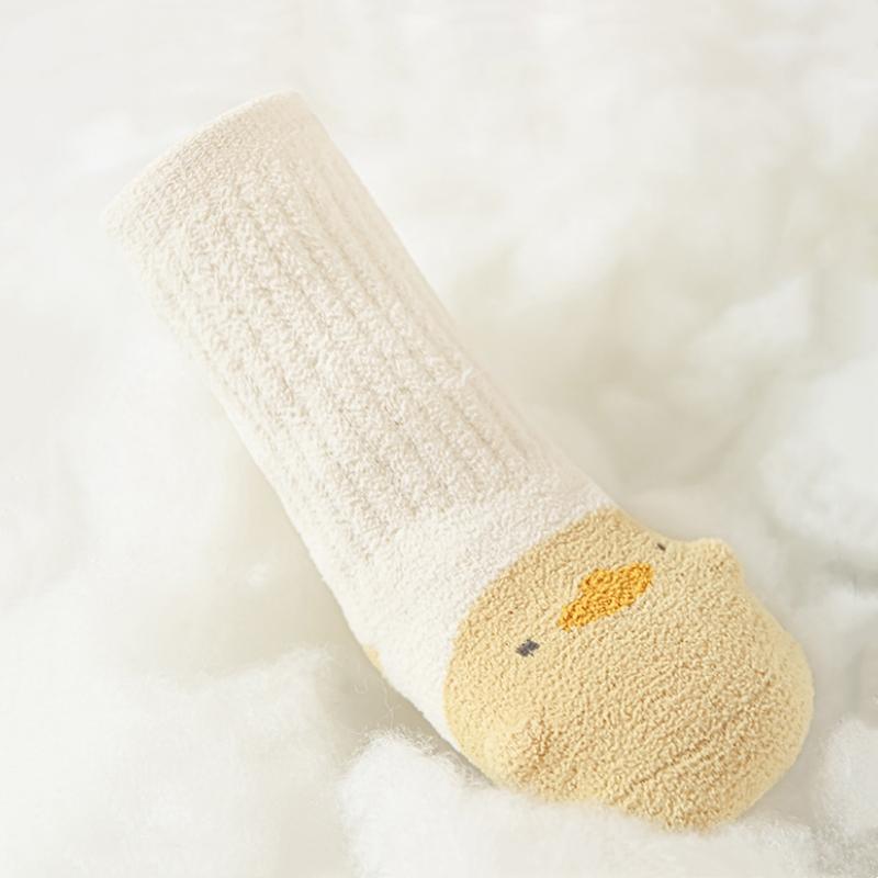 Newborn Socks Cartoon Children'S Socks Winter Warm Plus Velvet Baby Socks Indoor Kid Socks For Boys Girls Cartoon Children Sock