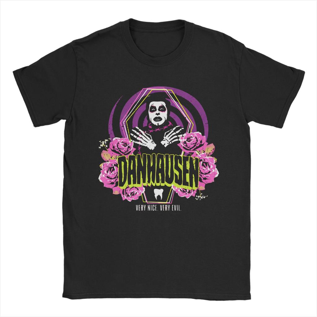 Vintage Danhausen Wrestler Wrestling Very Nice Very Evil TShirts for Unisex Crew Neck Cotton T Shirt Short Sleeve Tees Unique Tops