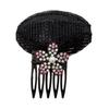 Rhinestone Invisible Fluffy Hair Pad Sponge Clips Puff Up Base Cushion It Hair Bun Head For Wom F0I1