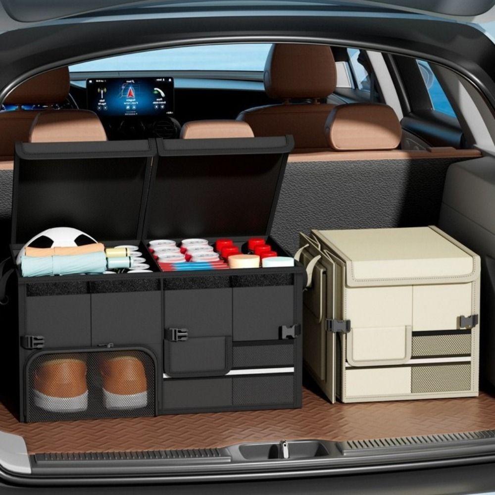 60L Trunk Storage Box Large Capacity Folding Camping Car Storage Box Waterproof Oxford Cloth Car Trunk Organizer Camping
