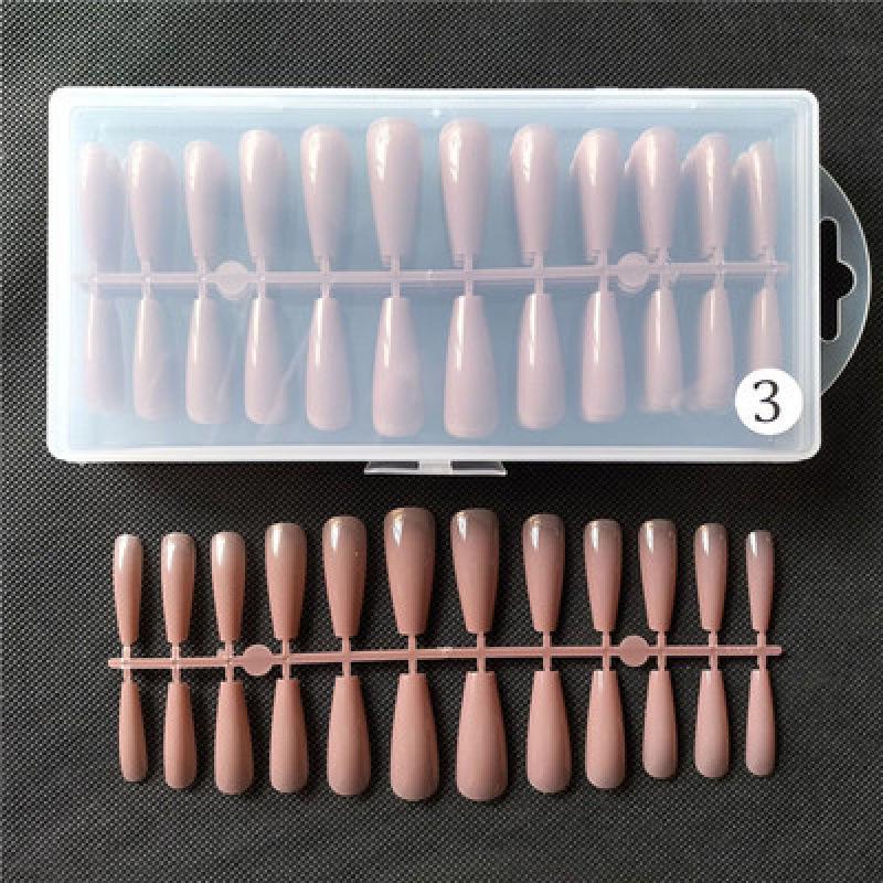 Jelly & Nude Wearable Nail Tips - 240 Pcs In Box: Ice Transparent & Colorful False Nails