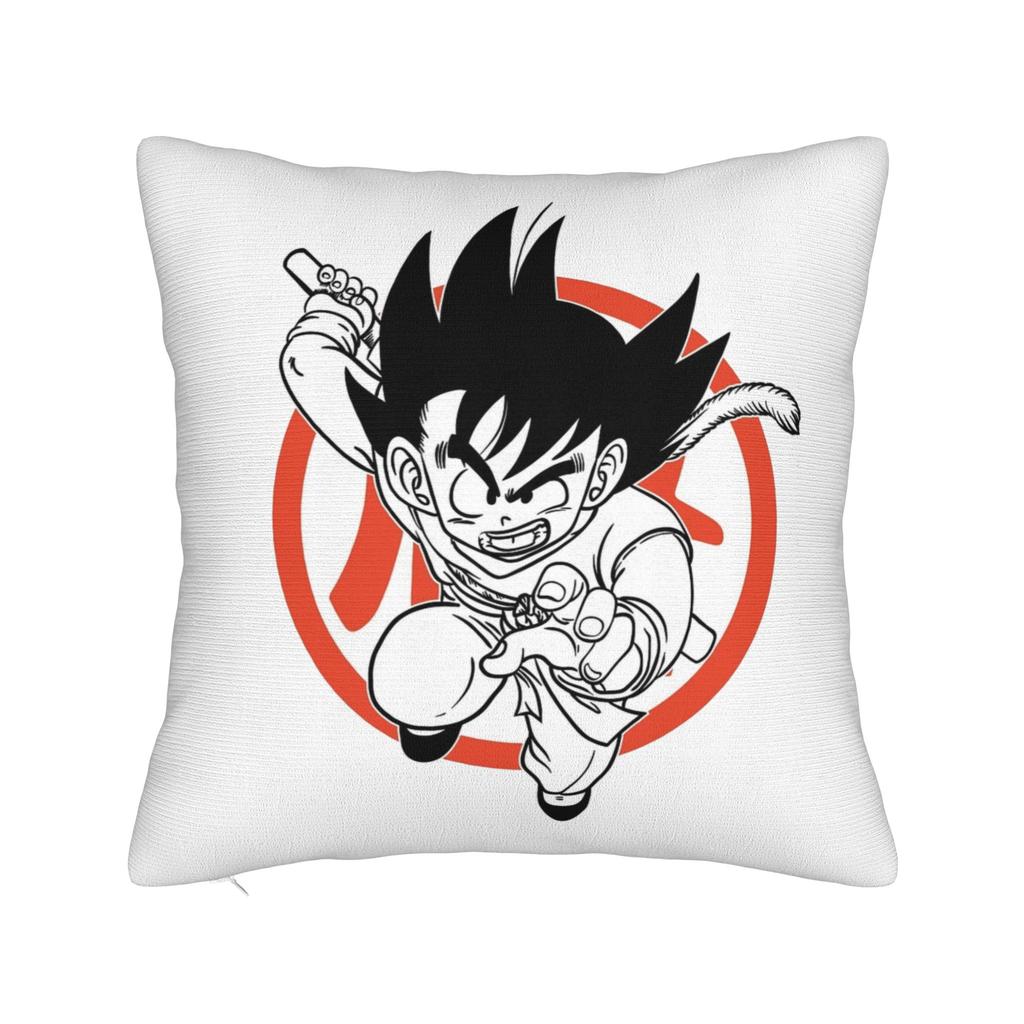 Dbz Goku Throw Pillow Cover Polyester Throw Pillow Cute Chibi Custom Pillowcover Home Decor