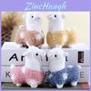 Adorable Plush Alpaca Keychain Charming Small Stuffed Toy For Bags And Gifts