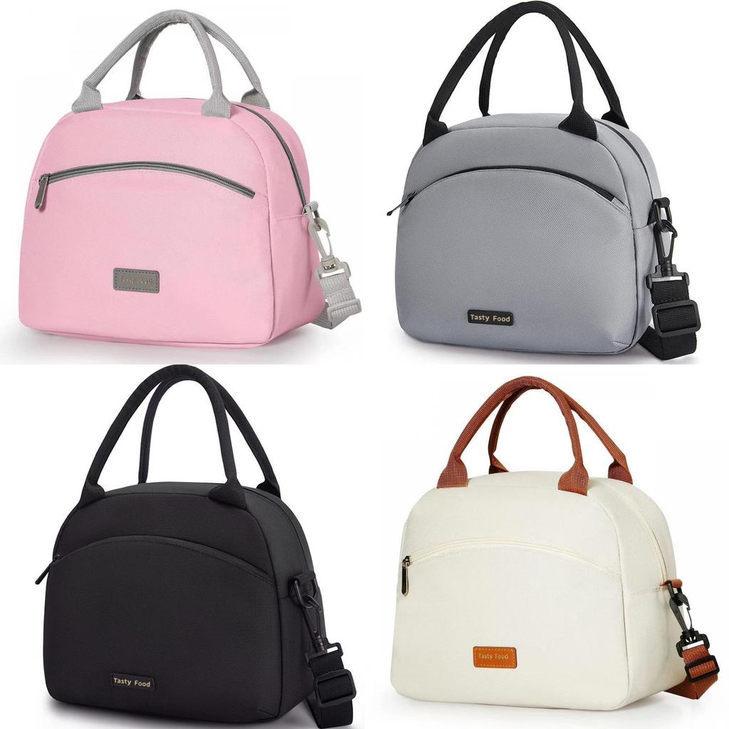 Capacity Minimalist Large Insulation Bag With Color Blocking And Print Letter