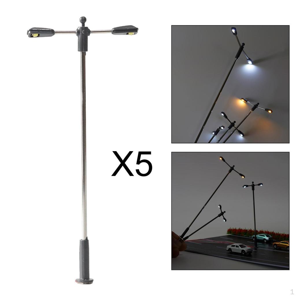 5 Miniature Street Lamp Models for Dollhouse Decorations, Simulation DIY Projects, Roadside