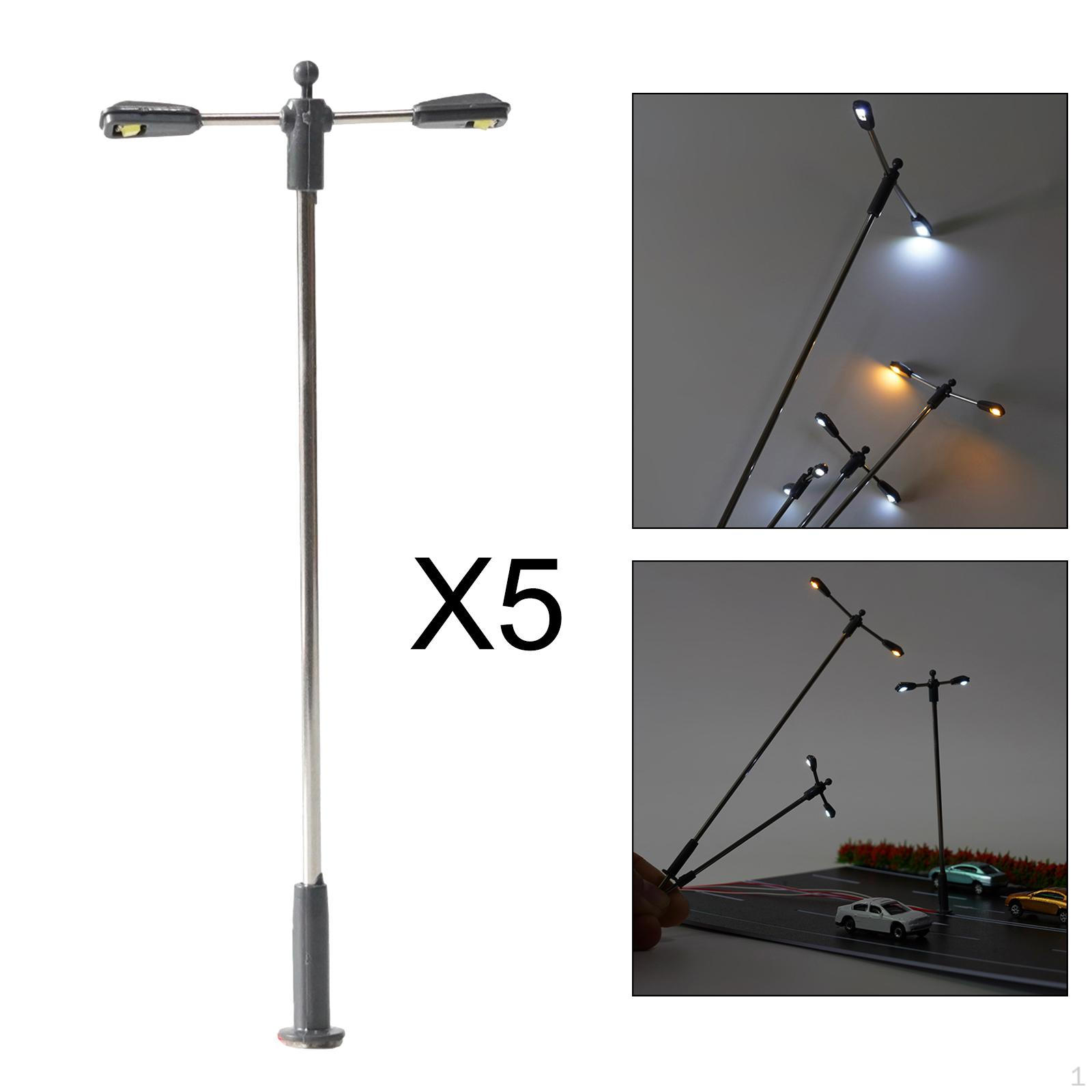 

5 Miniature Street Lamp Models for Dollhouse Decorations, Simulation DIY Projects, Roadside 11cmx3.9cm