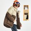 Duoduojia Boys' Winter Colorblock Utility Ski Hooded Down Jacket