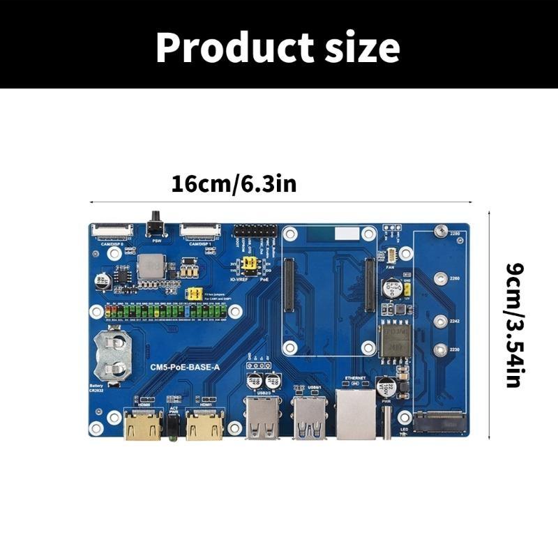Compute Module 5 Expansion Board Supports M.2 NVMe Solid Disk and Type C Power Supply Enhances Performances