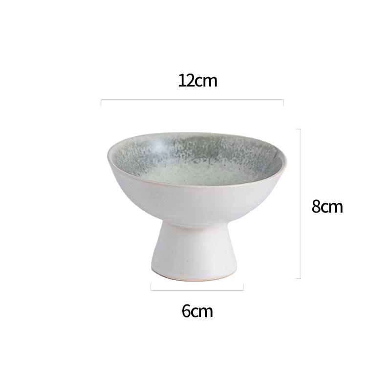 Keramikschale mit hohem Fuß, Retro-Ofenwechsel, Eisschale, Dessertschale, Joghurtbecher, Molekularküche, kreatives Hotelgeschirr