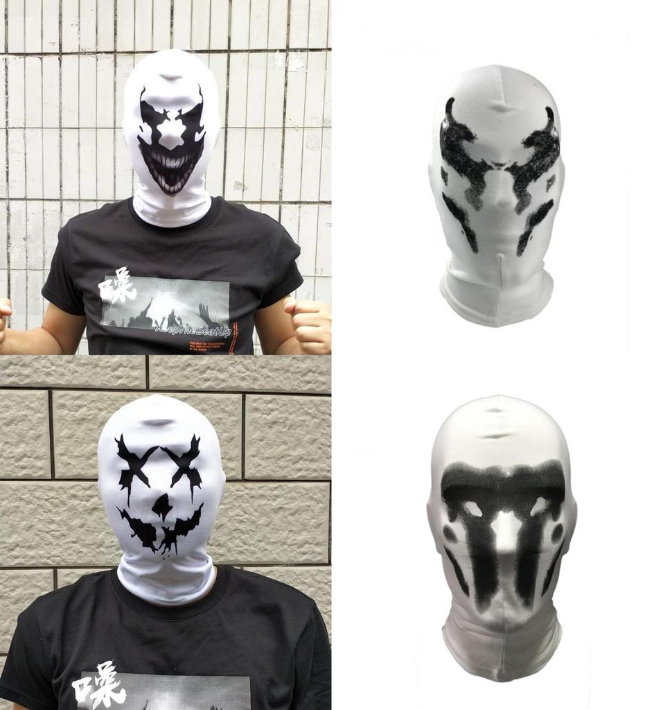 2020 Watchmen Rorschach Mask Cosplay Hooded Face Covering For All Seasons And Genders
