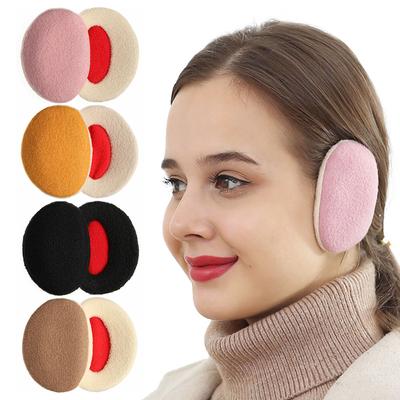 1 Çift Erkek Kadın Çocuk Açık Hava Polar Kulaklıklar Bantsız Kulaklıklar Kulaklıklar Kış Kulak Kılıfları Rüzgar Geçirmez Kulak Koruması Kulak Üstü