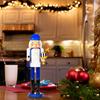Nutcracker Ornament Christmas Nutcracker 14inch Wooden Figurine Decoration for Indoor Outdoor Home Porch Party Family Children
