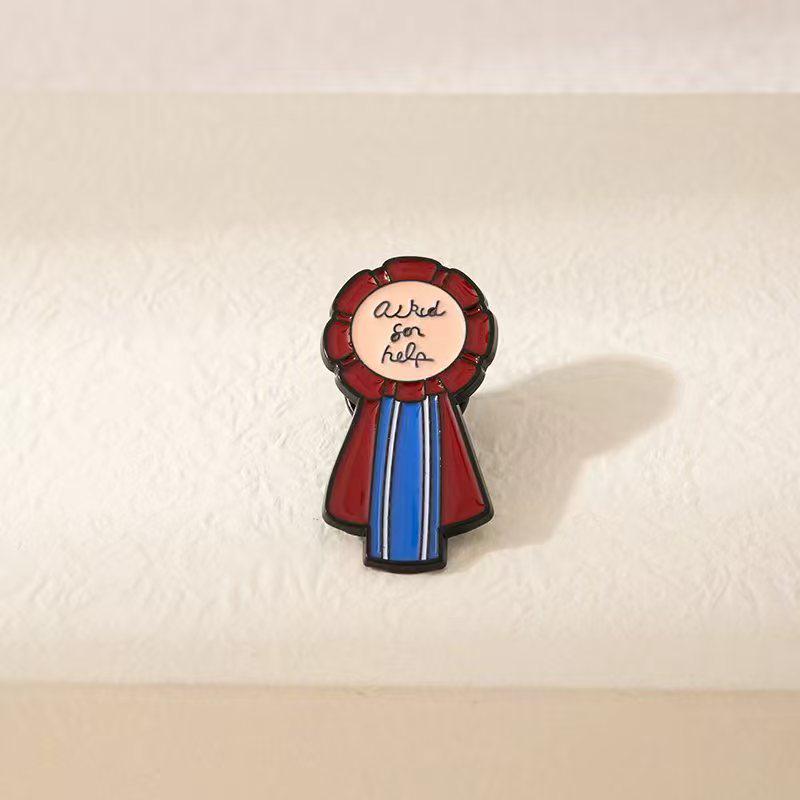Zinc Alloy English Letter Brooch: Colorful, Personalized Badge Ornament