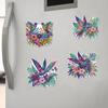 12Pcs Diamond Painting Kits Rhinestone Refrigerator Gem Crafts Diamond Art Magnets Refrigerator Magnet for Decor Gift
