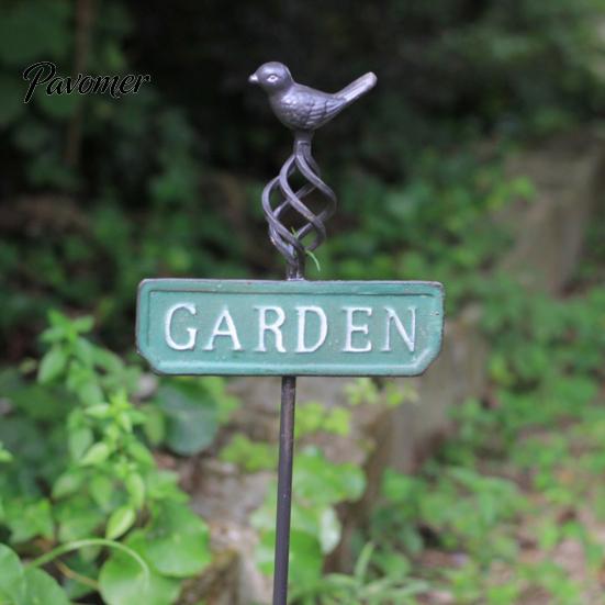 Metal Ground Anchors for Plants Retro Bird Garden Stake, Sign Rustic Gardening Gifts Plant Lovers Yard Decoration with Stake Flower Bed, Lawn Durable