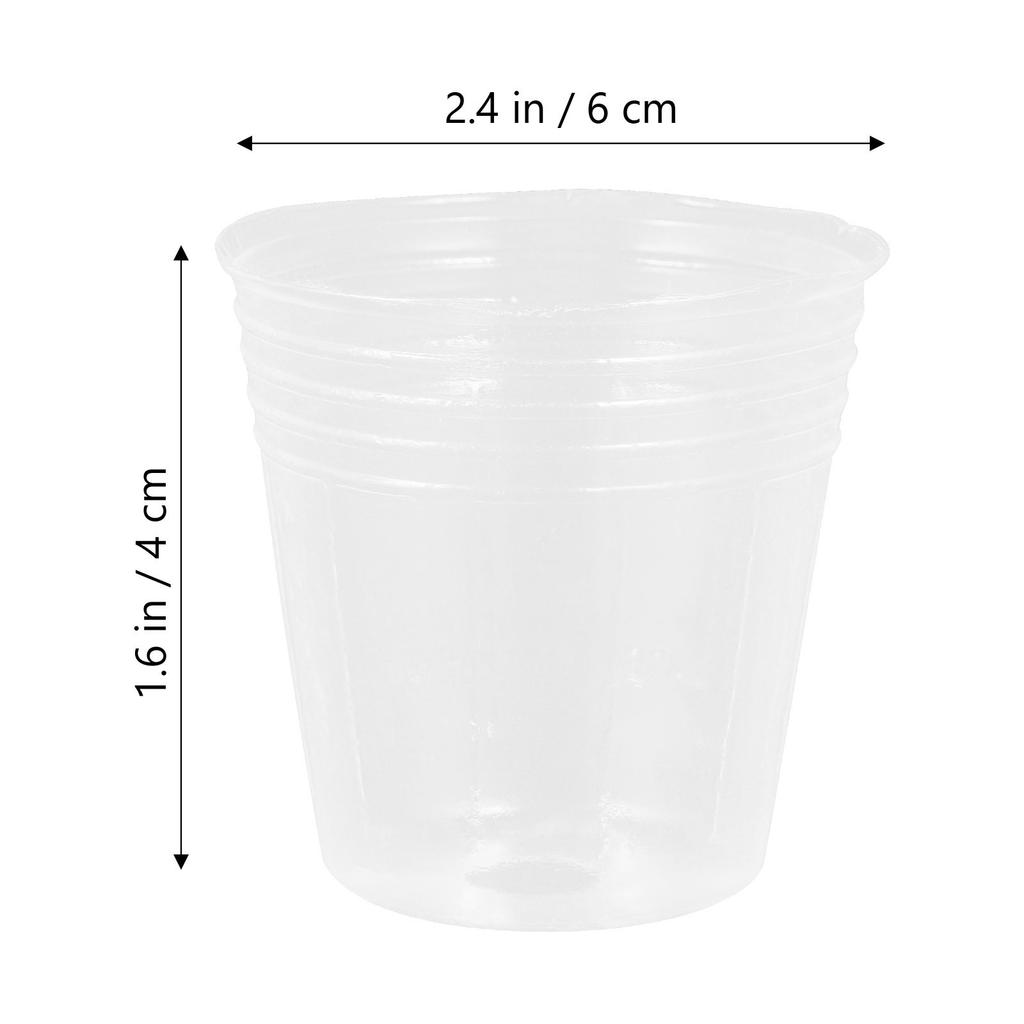 50Pcs Plant Nursery Pots Plastic Clear Orchid Pots Small Plastic Plant Containers Suitable for Succulent Plants Gardening