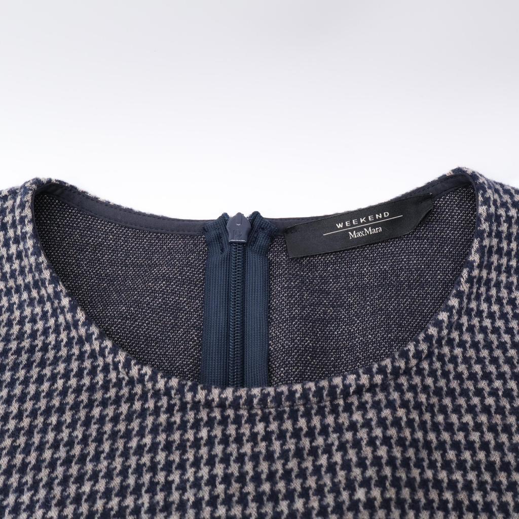 Max MaraWEEKEND Grey 56260103 Houndstooth Wool Musette Knit Dress Dress M BrownUsed