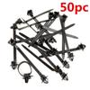 150Pcs Nylon Tie Wrap Fastening Clips +Door Panel Fastener Fixed Screw U-Type