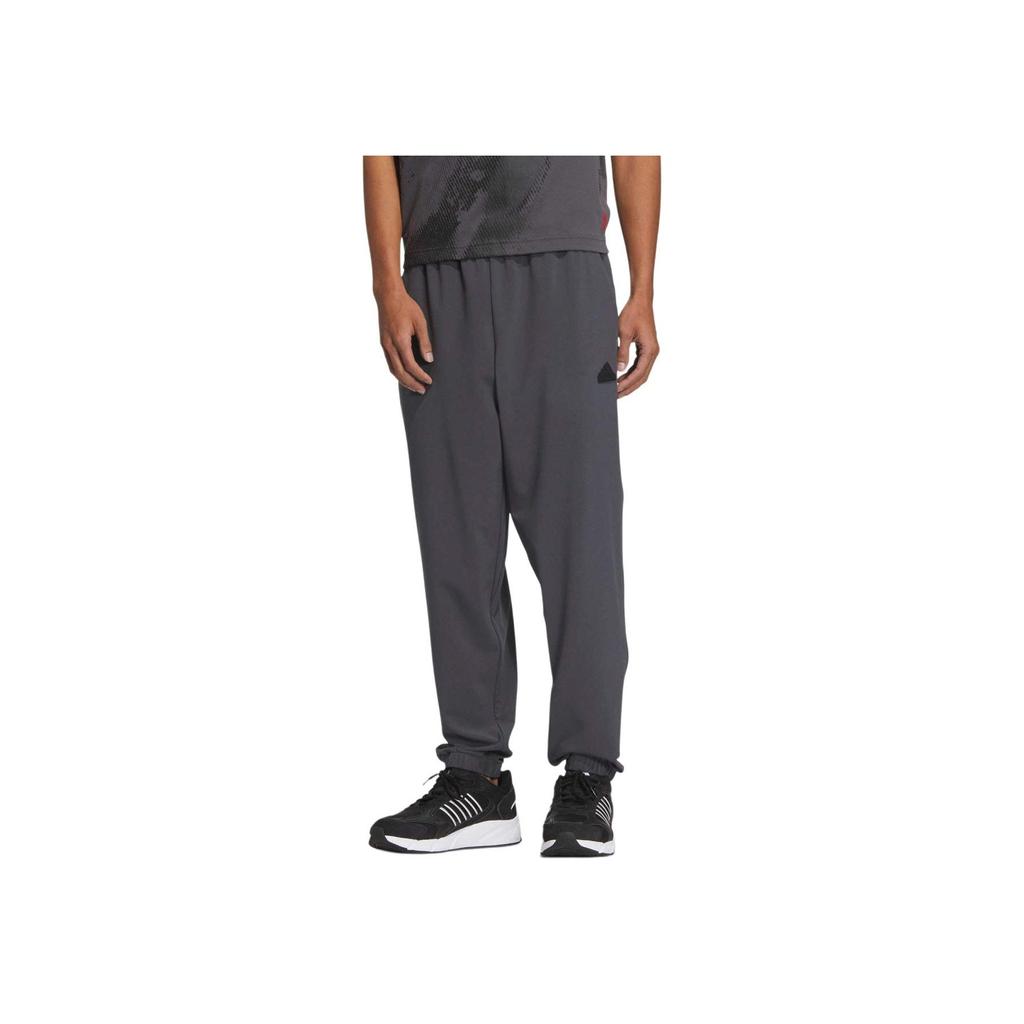 Adidas SS24 Cool Feel Solid Color Sports Jogger Pants Unisex Bottoms Dark-Gray Black JJ1302
