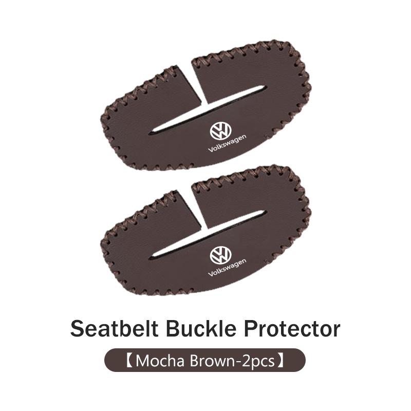 Car Seatbelt Buckle Protector Leather Anti Scratch Interior ZX32 Guard For Volkswagen VW Polo Jetta Sagitar Magotan Passat B5 B6 B7