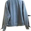 Stand-up Collar Retro High Coat Autumn Loose Versatile and Thin Jacket Top Minimal Round Collar Vintage Light Wash Gold Button Cropped Denim Jacket