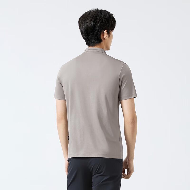 

Qipai Men s Mandarin Collar Short-Sleeve Polo Shirt 2XL