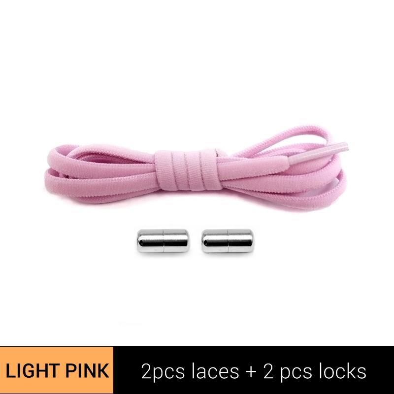 Version Elastic No Tie Shoelaces Metal Lock Shoe Laces For Kids Adult Sneakers Quick Shoelaces Semicircle Shoestrings