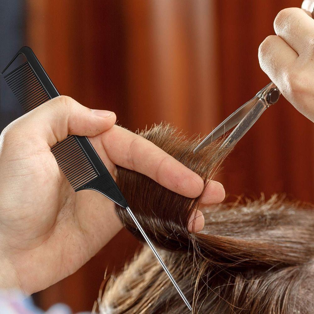 5Pcs/set Edge Brush Hair Styling Comb Set Rat Tail Comb Teasing Brush Slick Brush Set  Styling Tools