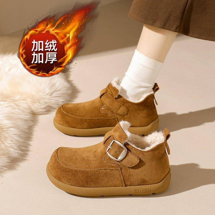 thick-soled velvet thickened Birkenstocks, winter new soft-soled Birkenstocks, beanie cotton shoes, and warm snow boots