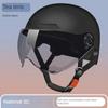 Casco di sicurezza per bicicletta da uomo e da donna per adulti e bambini, casco integrale da cartone animato per bicicletta elettrica e moto con occhiali