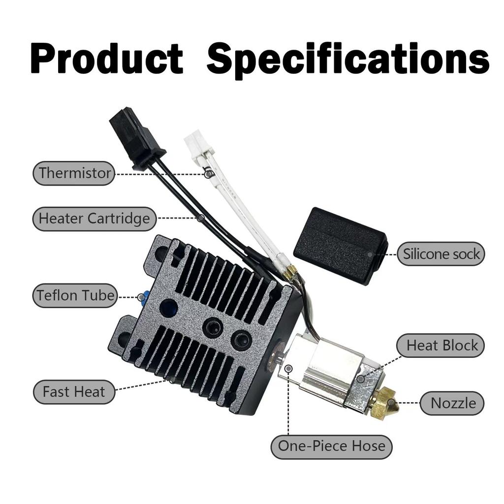 Upgrade Kobra 2 Series Ceramic Hotend Print Hotend Head for Anycubic Kobra 2/Kobra 2 Pro/Kobra 2 Neo/Kobra 2 Plus/Kobra 2 Max Assembly Hot End Kit