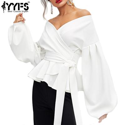 Chemisiers et chemises décontractés pour femmes, mode printemps-automne, couleur unie, imprimé, manches longues, col en v