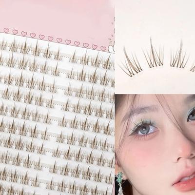 Brown Sunflower False Eyelashes Natural Manga Lashes Anime Eyelashes Effect Large Capacity Eyelashes Extension Chinese Makeup