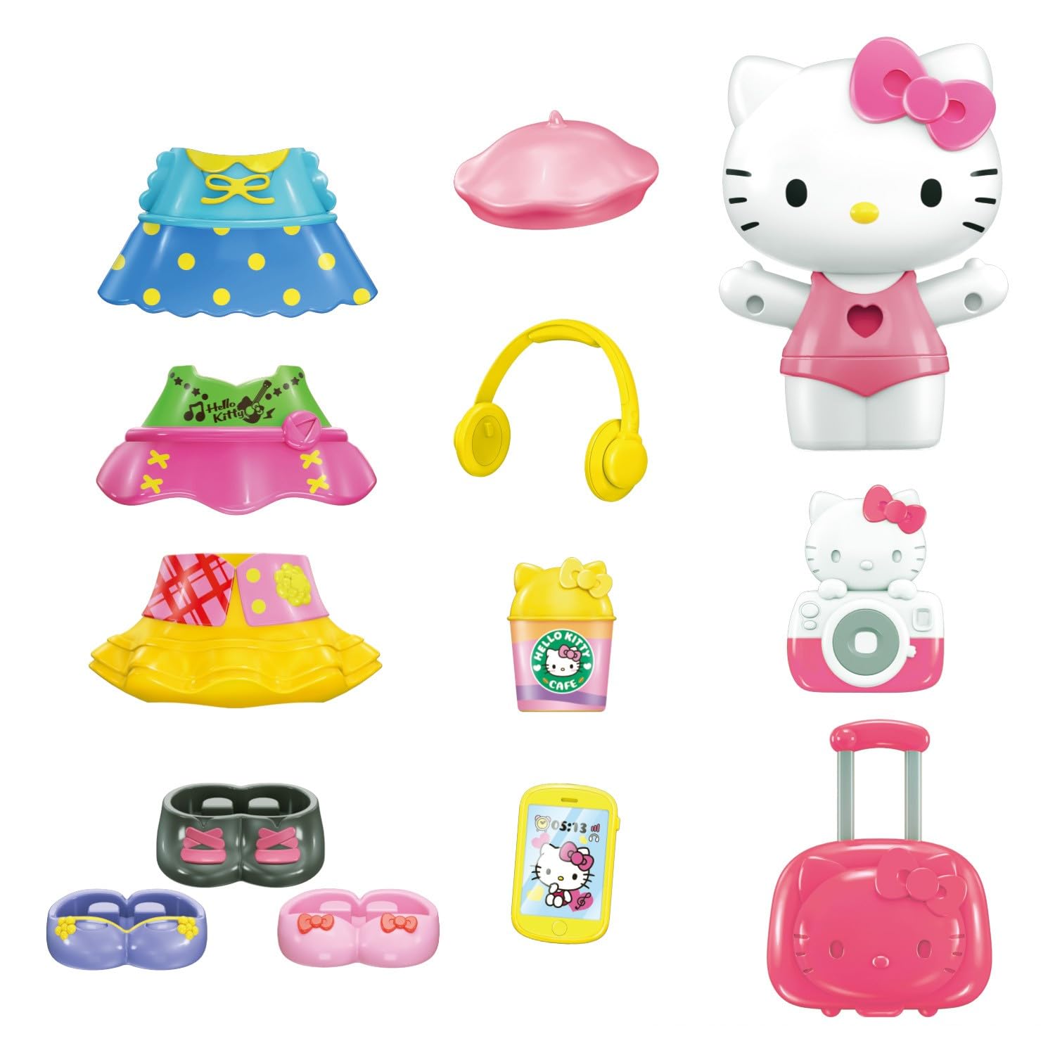 

[BANDAI] Hello Kitty Clap Clap Dress-Up Doll Travel Ver.