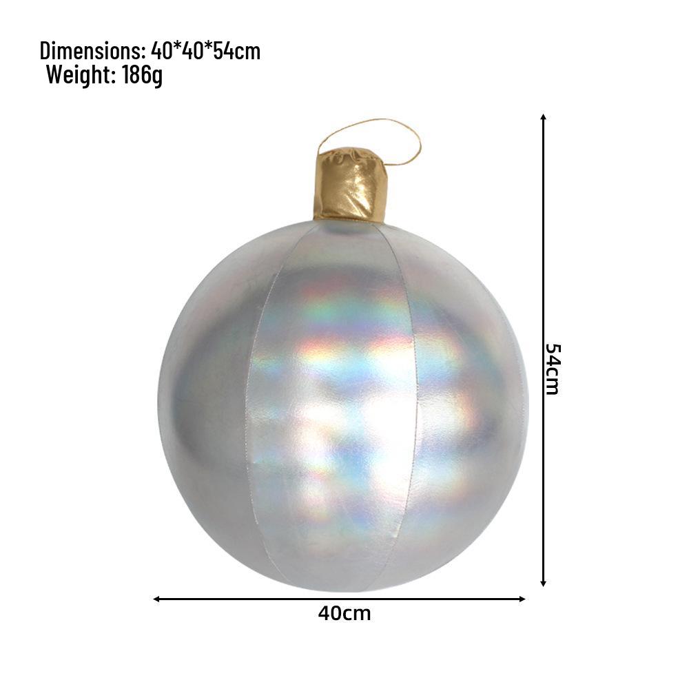 Outdoor Christmas PVC Inflatable Ball & Candy Cane Pendant Decoration