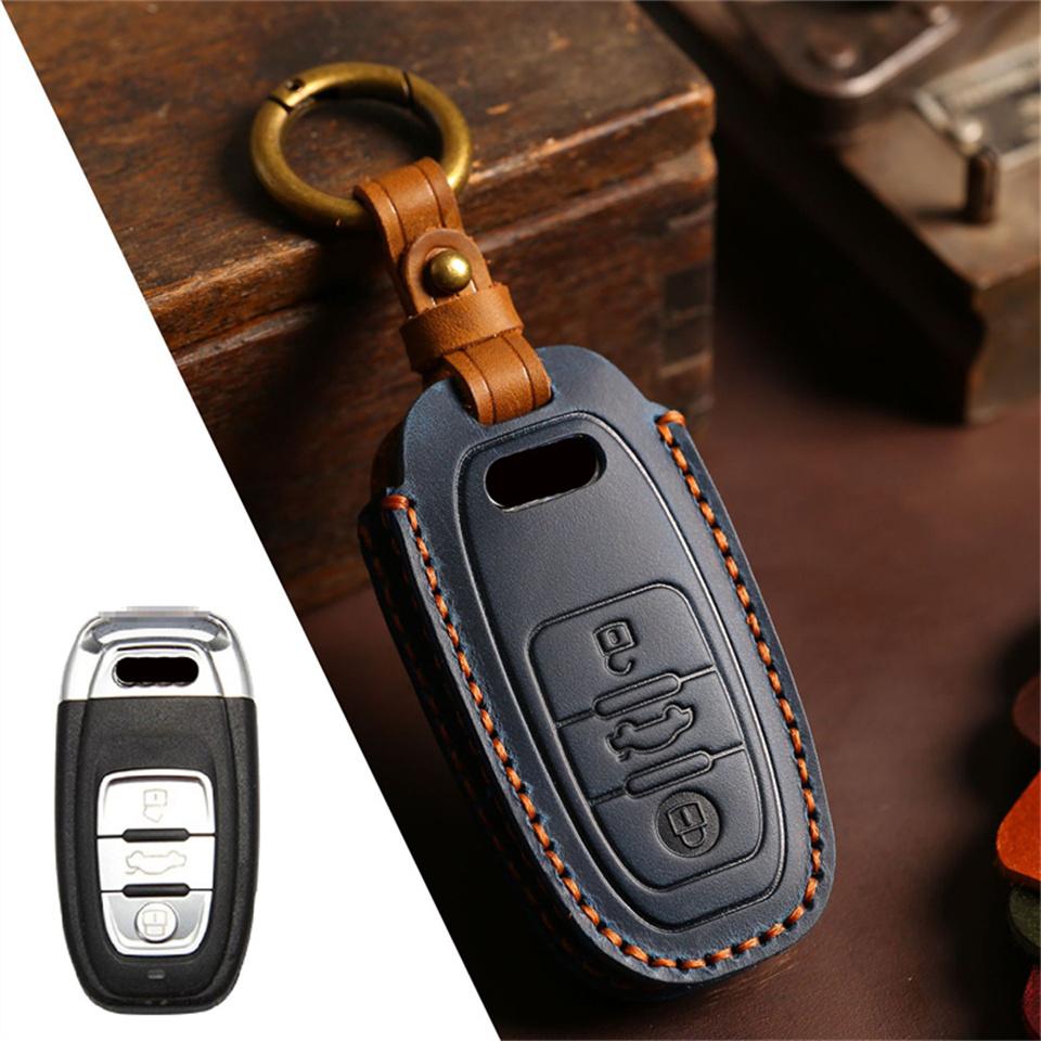 Car Remote Smart Key Cover Case Shell For A1 A3 A4 A5 A6 A7 A8 Quattro Q3 Q5 Q7 2009-2015 Accessories Keychain Protect Set