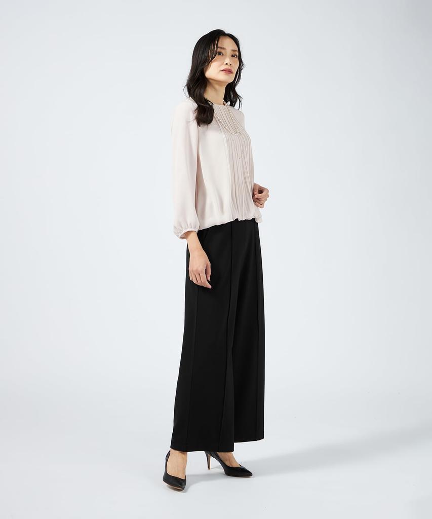 AC by Alpha Cubic Pleated Size Size L T-Shirt, Women's, 351605, Gray,