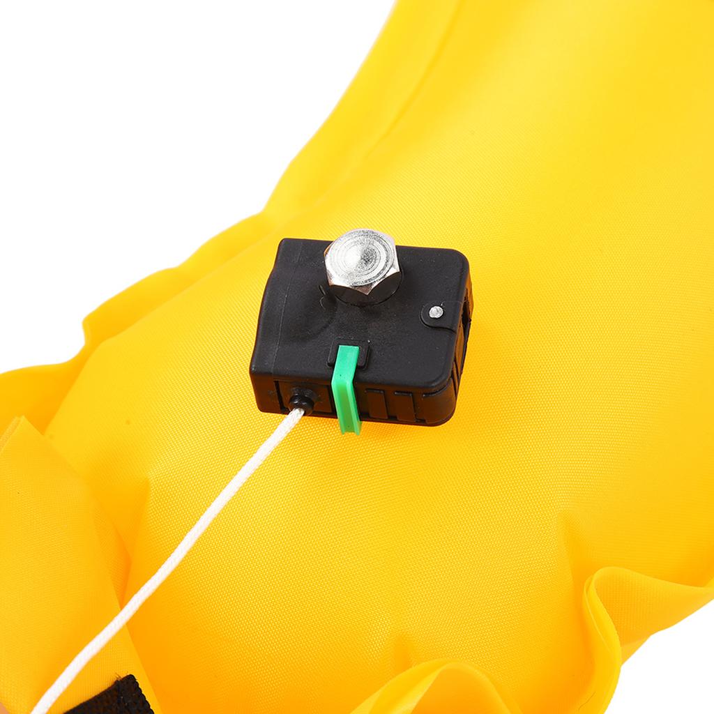 Cintura di salvataggio gonfiabile regolabile con nastri riflettenti e fischietto(Mimetica bianca)