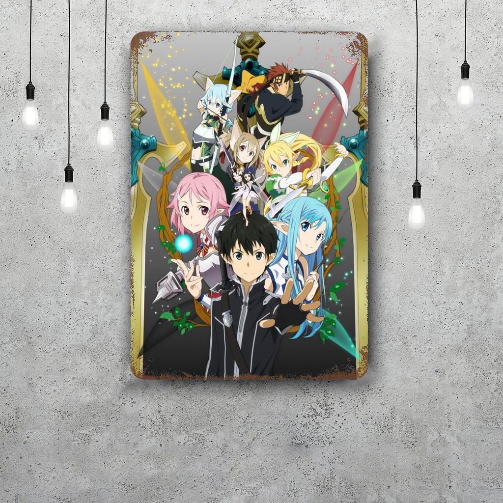 Bofuri Online Cartoon Retro Vintage Tin Sign Poster Decorative Plaque Metal Plate Wall Decor
