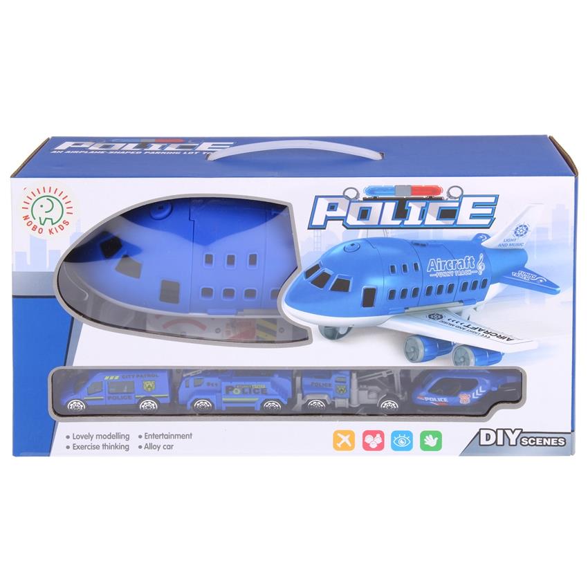Police Transport Plane Foldable Parking Garage Car Police Car