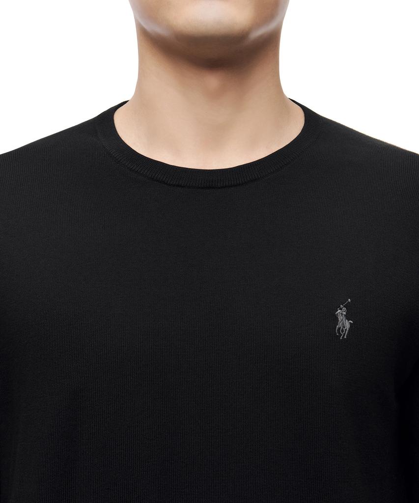 POLO RALPH LAUREN Long Sleeve Cotton Sweater - Black