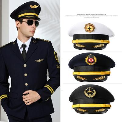 Șapcă de Ofițer Vintage cu Vârf Design Clasic Curea Reglabilă pentru Aviație Căpitan de Marină Personal de Securitate Căi Ferate Unisex Se Potrivește Majorității