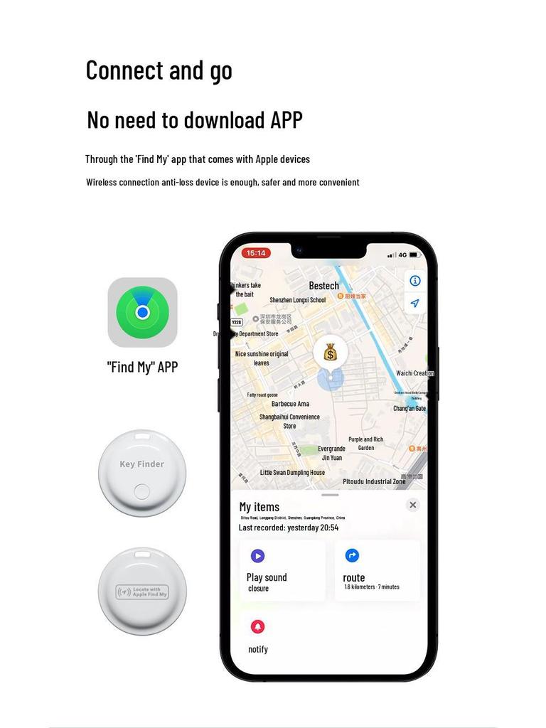 Findmy Smart Anti-Loss Device for Air Tag: Global Positioning for Luggage, Kids, and Seniors.