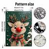 Frameless Pearl Painting Kit Christmas Reindeer Aesthetic Wall Art DIY Sparkling Bead Canvas Room Decor Creative Craft
