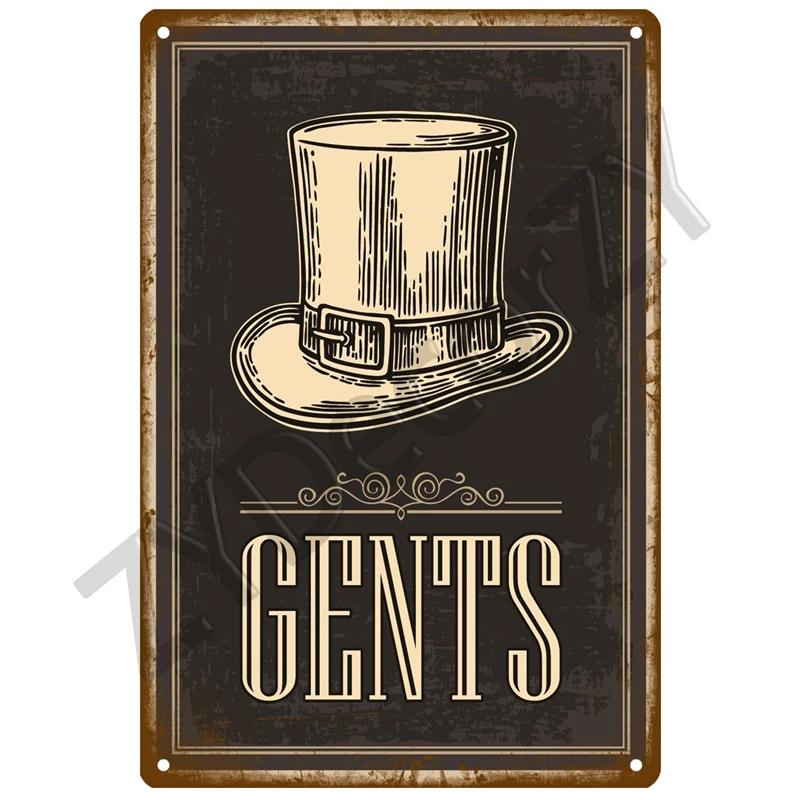 שלט WC לאישה - פוסטר מתכת - שלט קיר לשירותים - אידיאלי ל-KTV, בר, חנות BBQ, חדר אמבטיה - עיצוב תמונה וינטג' לבית, פאב, קיר