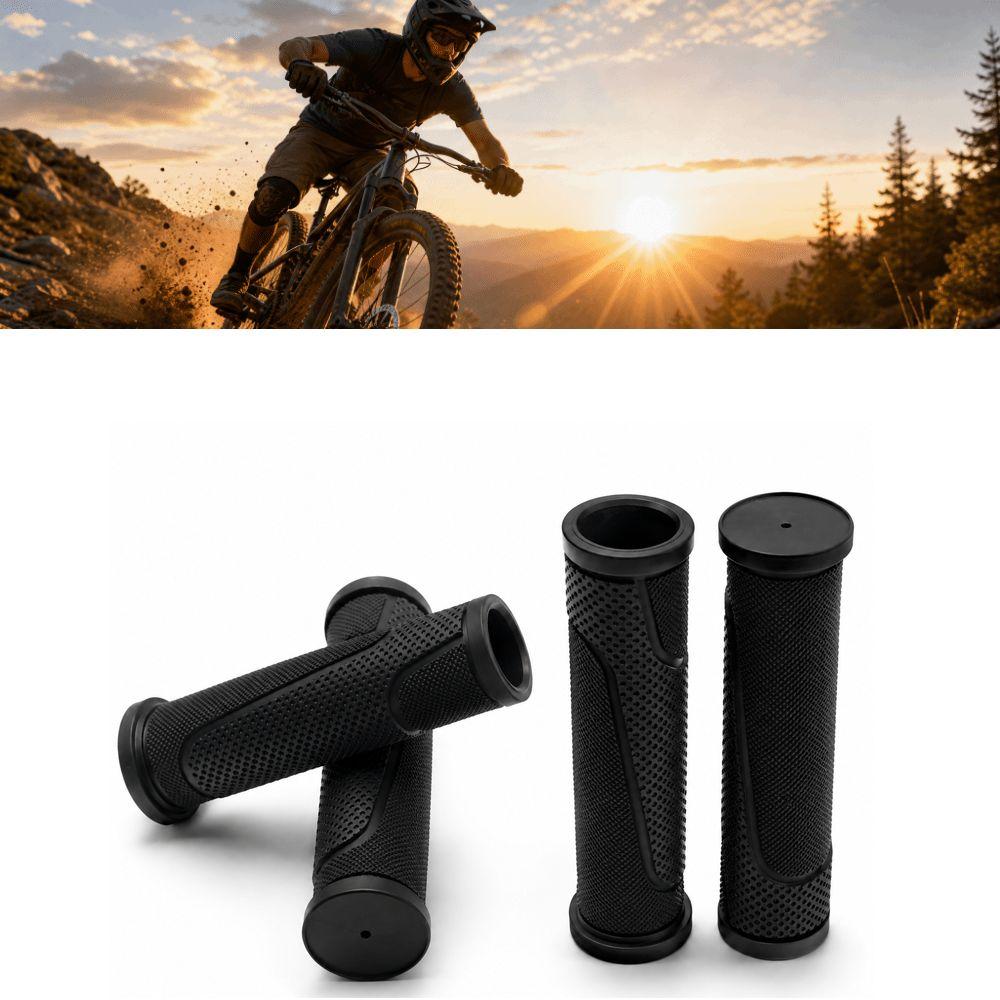 2Pairs Non-Slip Bike Handlebar Grips TPE Scooter Handle Grips Folding Bicycle Use