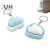 Handheld Anxiety Reducer 3D Printed Cloud Fidget Clicker with Keyring, Finger Stress Relieving Keychain for Relieving, Handbag Schoolbag Backpack
