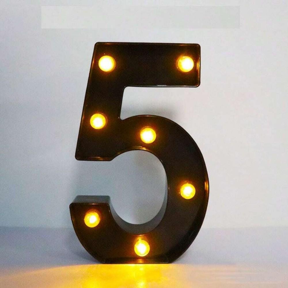 1PC 21.8cm LED Letter Light Luminous Letter and Number Night Light Suitable for Home Bar Wedding Birthday Party Decoration